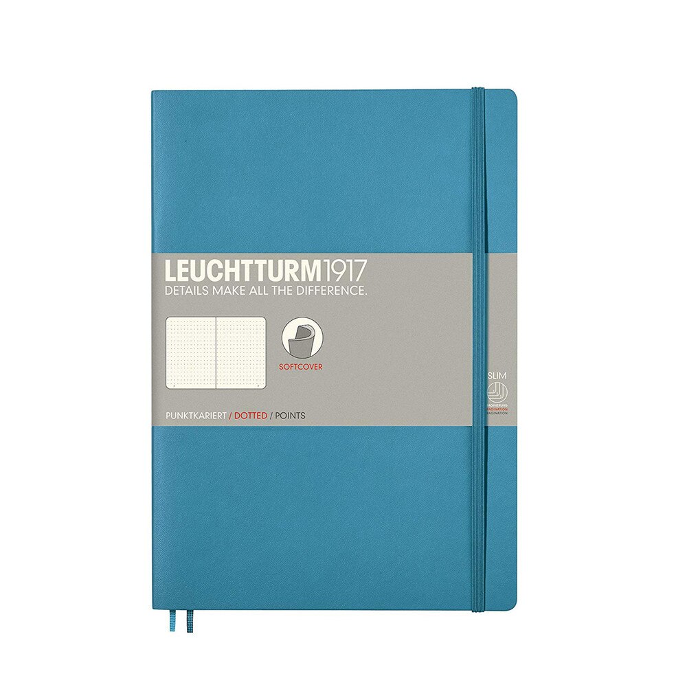 Leuchtturm 1917 B5 Softcover Composition Notebook Nordic Blue Dotted